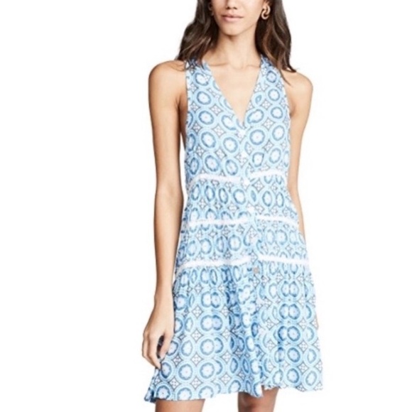 Tiare Hawaii blue lighthouse mini dress coverup one size - Picture 14 of 14